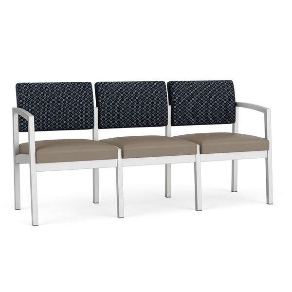 Lesro Lenox 3 Seat Tandem Seating W/ No Center Arms, 64.5 in W 24.5 in L 32 in H LS3101 - main